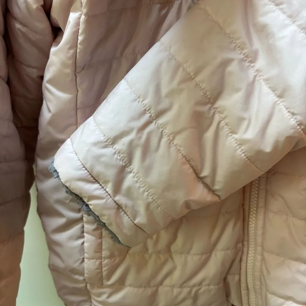 The North Face pink and gray reversible jacket Girls XL